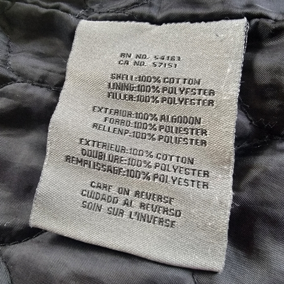 LEVI STRAUSS |Vintage Levi's Canvas Parka, Black, Hooded Quilted Retro Levi Sz.M - Picture 16 of 16